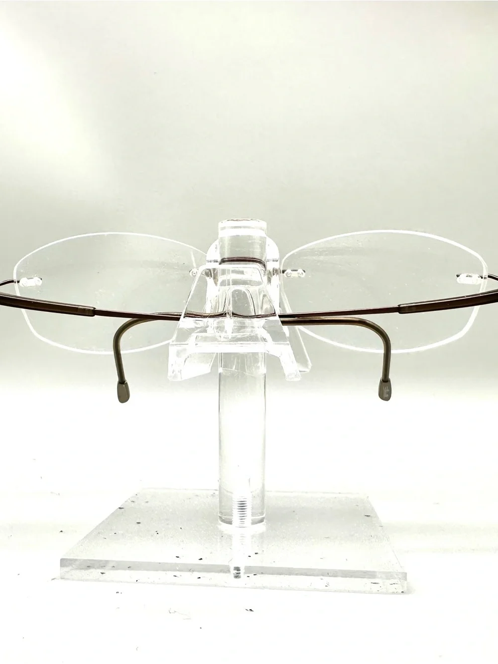 Silhouette 7719 40 6054 Rimless Eyeglasses Brown Titanium Oval Frames 49-19-135